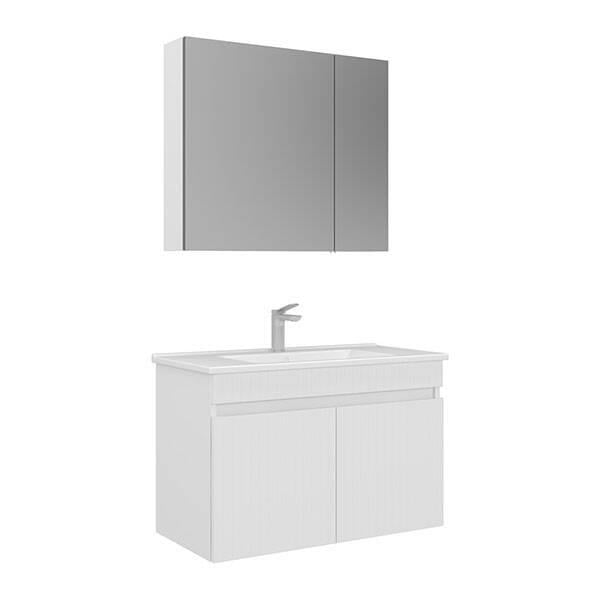 Orka Tivoli 85 cm Banyo Dolabı Takım Mat Beyaz