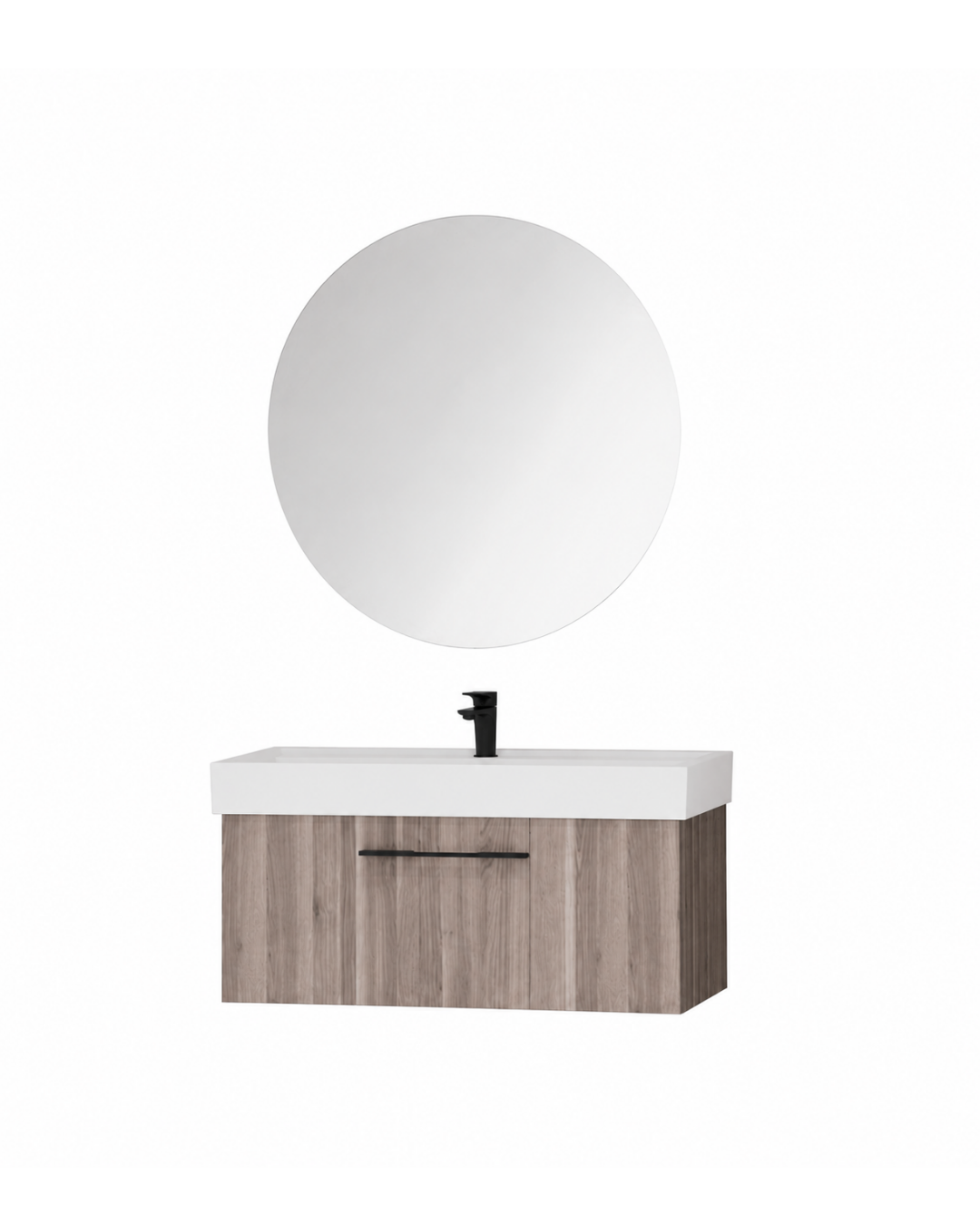 Kobos Glow 80 cm Banyo Dolabı Takımı Açık Meşe