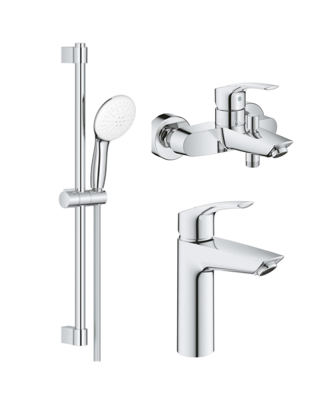 Grohe Eurosmart Sıva Üstü Banyo Seti Krom 