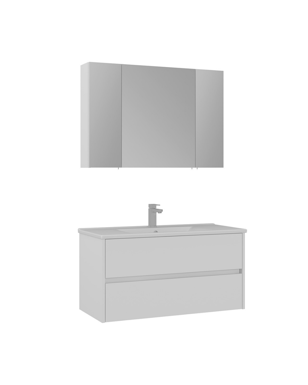 Orka Side 100 cm BANYO Dolabı Takımı Mat Beyaz