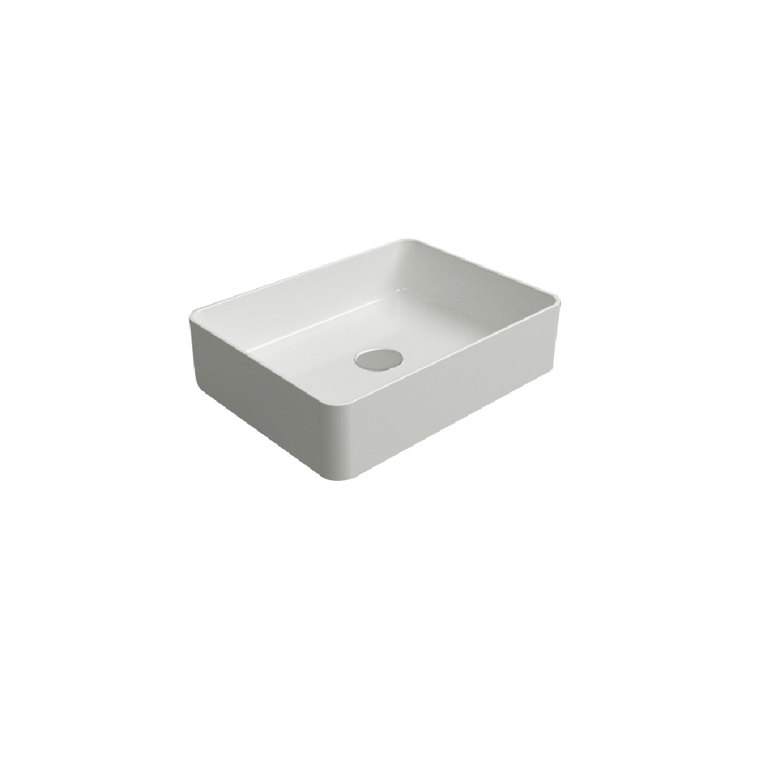 Newarc 5011 Silver Tezgah Üstü Lavab Beyaz 