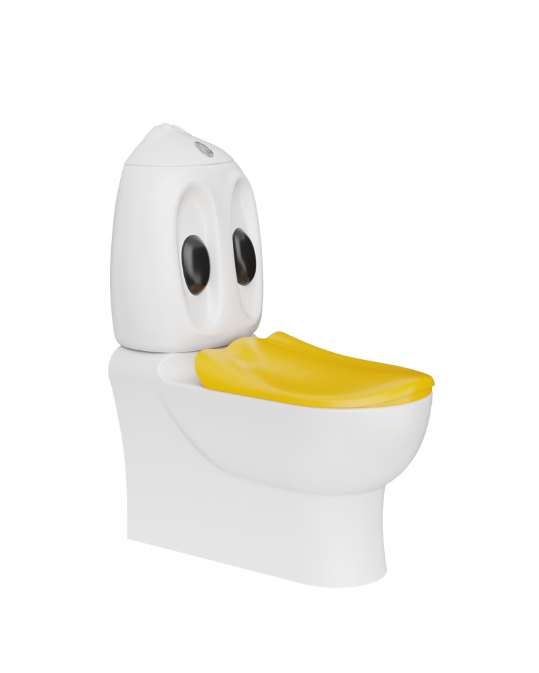 CREAVİT Ducky Duvara Dayalı Çocuk Klozet, Rezervuar Ve Kapak DC360