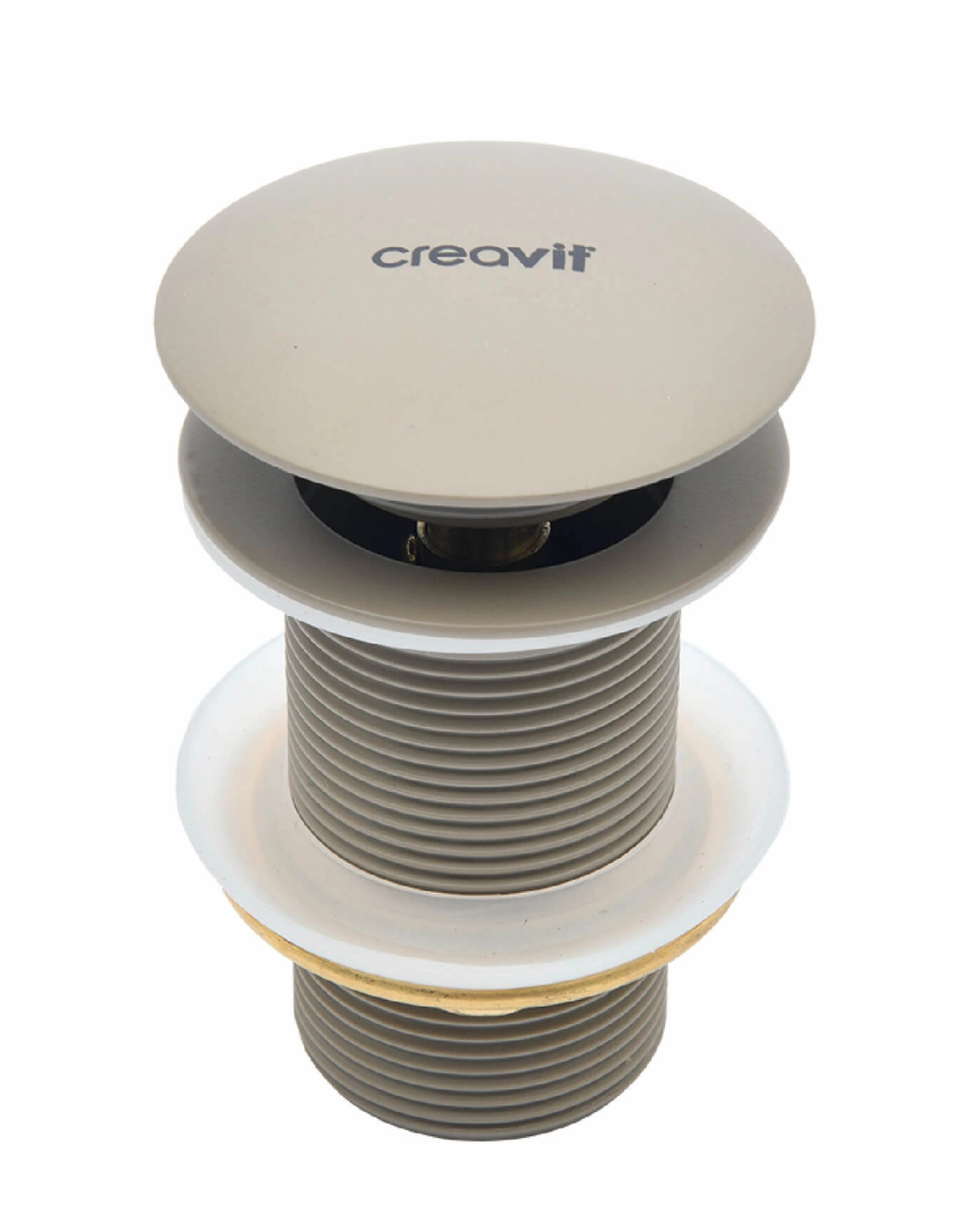 Creavit Lavabo Sifon Başlığı Pop-up Taşmasız Krom Mat Beyaz