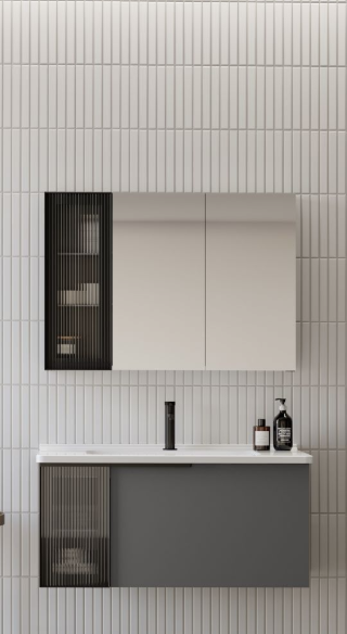 Orka Pure 100 cm Banyo Dolabı Takımı Mat Gri