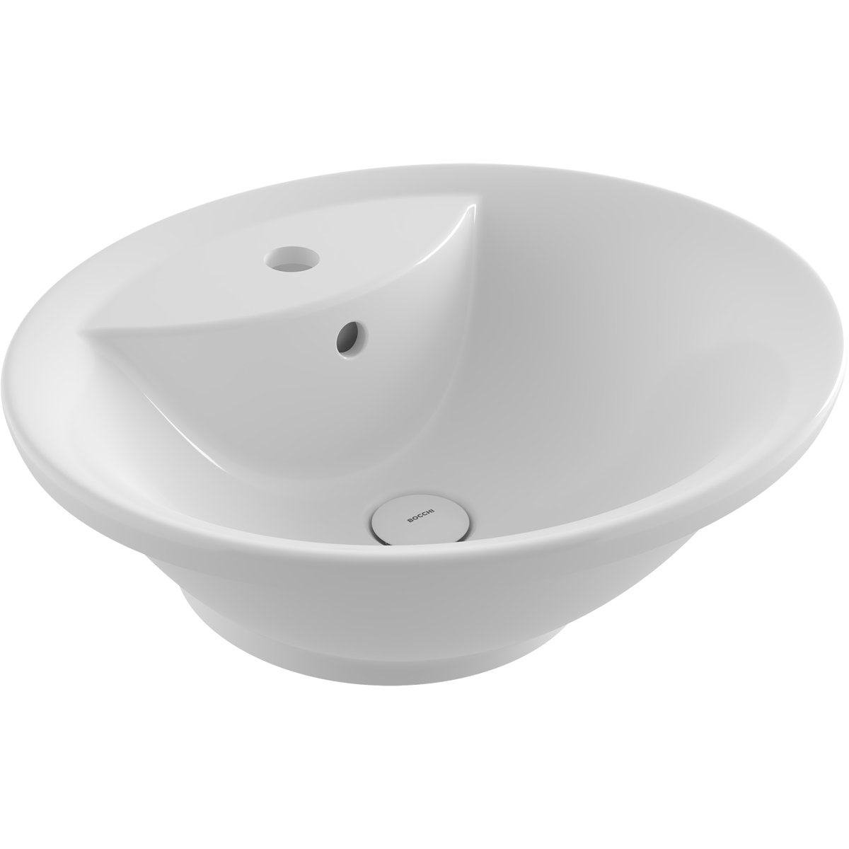 Verona Batarya Banklı Tezgah Üstü Lavabo 50 cm Parlak Beyaz 1046-061-0135