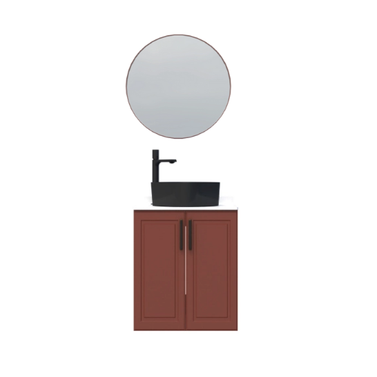 Creavit Perra Lavabo Dolabı Kapaklı Tarçın 60 cm