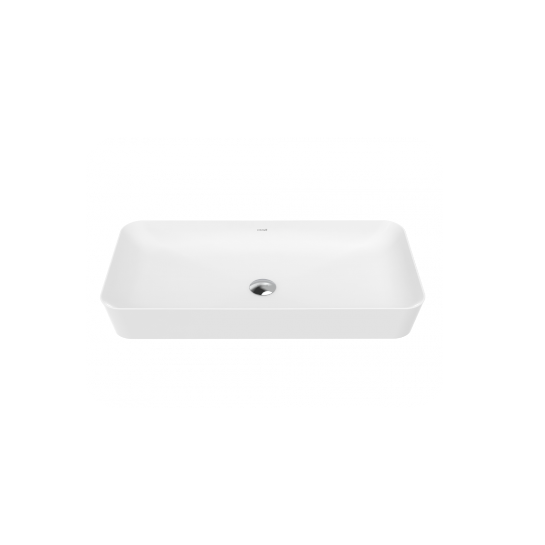 CREAVİT UL080 Ultra Tezgah Üstü Lavabo Beyaz 80 cm