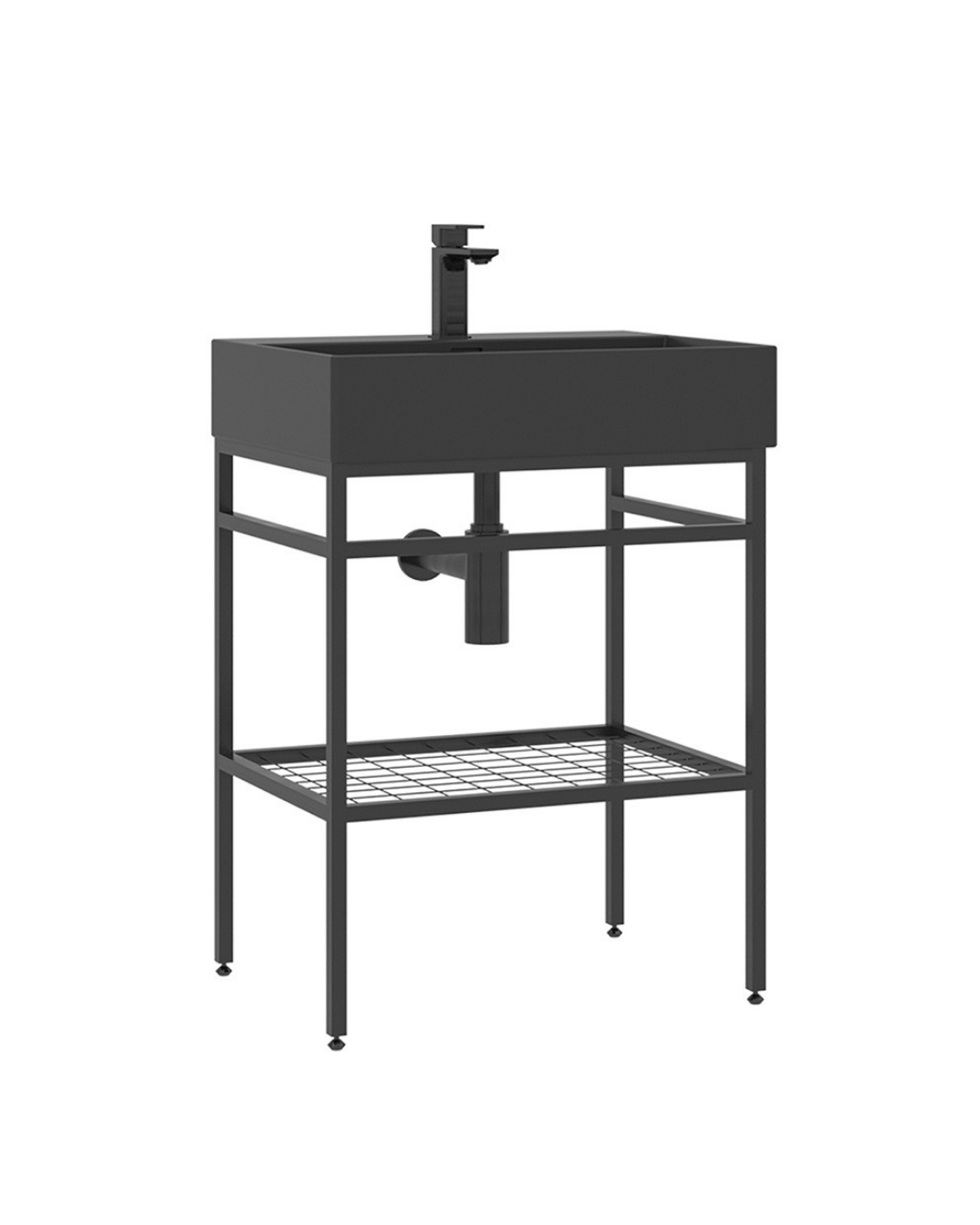 Orka Capetown 60 CM Banyo Alt + Lavabo Siyah