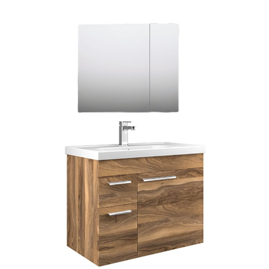 Orka Enez 80 cm Banyo Dolabı Takım Ceviz