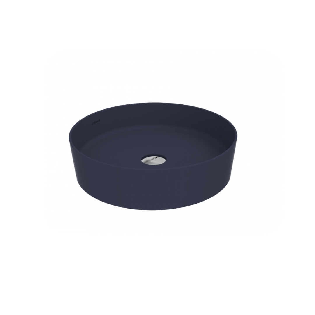 CREAVİT Loop Ø 45 cm Çanak Lavabo LP145-00BM Mat BASALT (Lacivert)