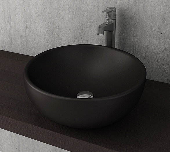 Bocchi Venezia Çanak Lavabo 45 cm Mat Siyah 1119-004-0125