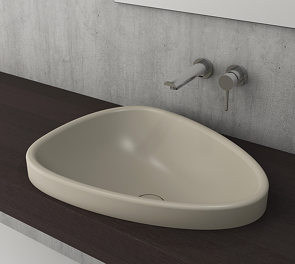 BOCCHİ 1112-011-0125 Etna Tezgah Üstü Lavabo 58 cm MAT KAŞMİR