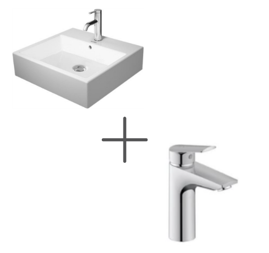 Duravit Vero Air 50 cm Lavabo VeNo.1 Lavabo Bataryası, Medium
