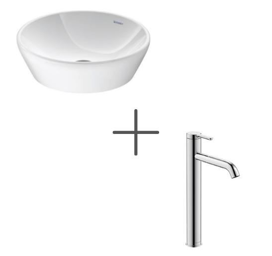 Duravit D-Neo 40 cm Çanak Lavabo Ve C.1 Lavabo Bataryası XL