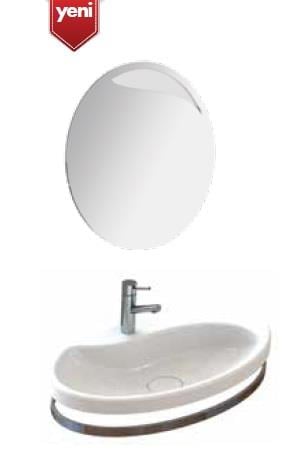 Aqua Pura 80 cm Lavabo VE Aqua Pura Havluluk (Paslanmaz Çelik)