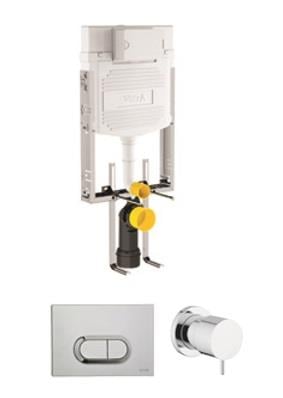 Asma klozetler için ayarlanabilir ince metal ayaklı set panel stop valf