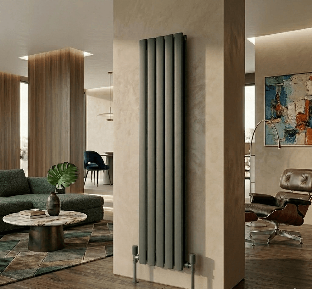 AURA Çelik Dekoratif Radyatör 1800x380 Antrasit