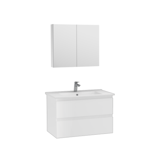 Creavit Alinda Lavabo Dolaplı Ve Aynalı Dolap Takımı Beyaz 60 cm