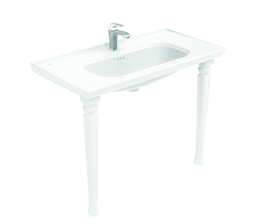 Creavit AN101 Antik Etajerli Lavabo 100 cm ve Antik Konsol Ayak (2 Adet)