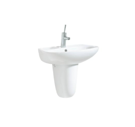 Creavit PA055 Pitta Yarım Ayaklı Lavabo 45X55 cm Beyaz