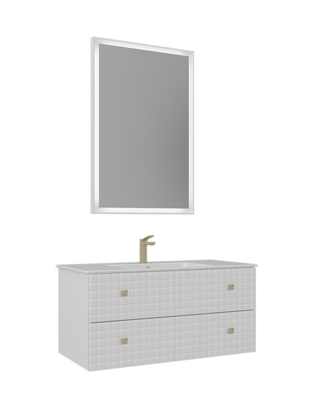 Orka Lipari 100 cm Banyo Dolabı Takımı Mat Beyaz