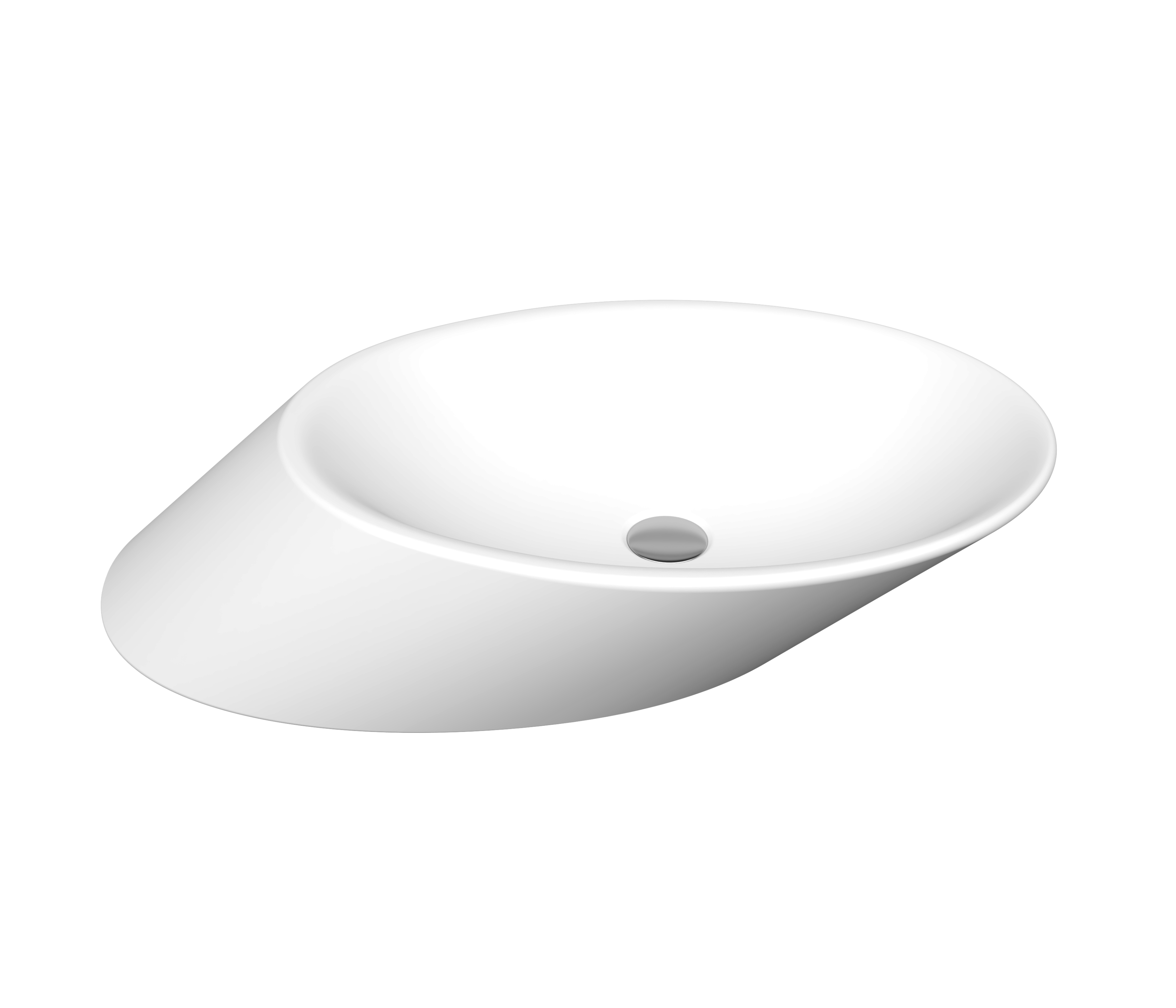 Bocchi 1013-002-0125 Vessel Yatay Çanak Lavabo 72 cm Mat Beyaz