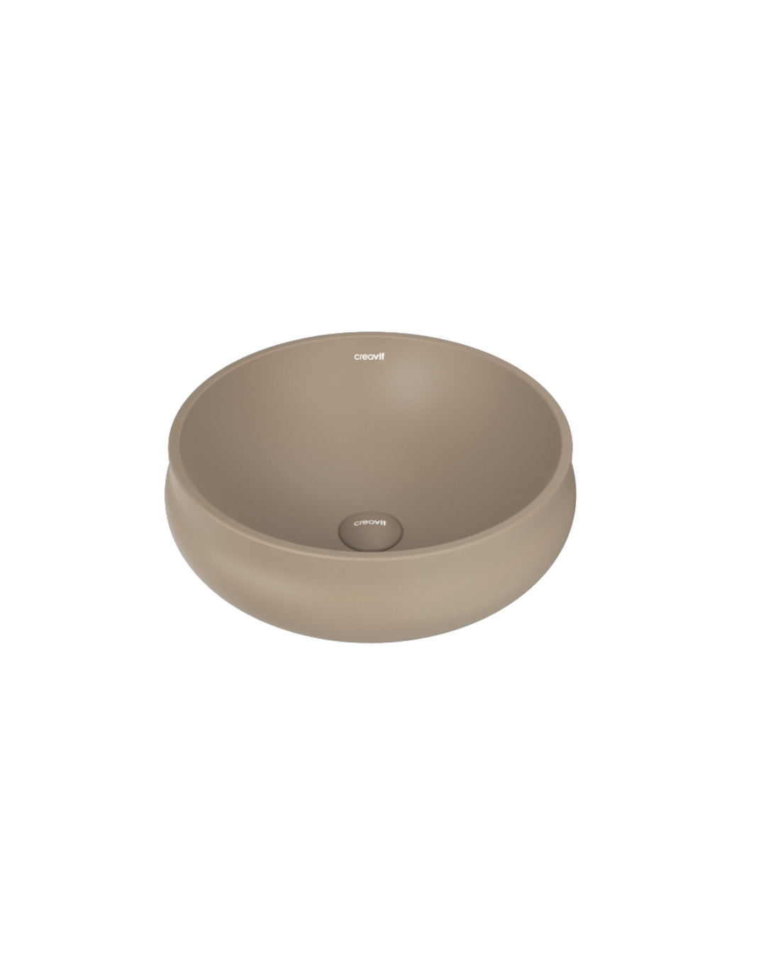 Creavit Gordo Tezgah Üstü Lavabo Ø40 cm Cappuccino GO140-00CM