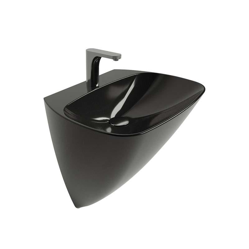 Newarc 3818B Mono Monoblok Lavabo Parlak Siyah 