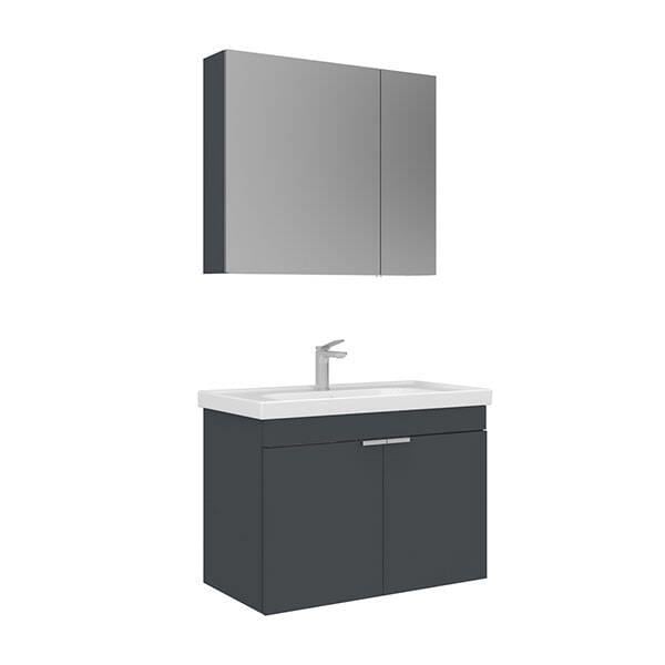 Orka Desna 80 cm Takım Ayna Dolaplı antrasit
