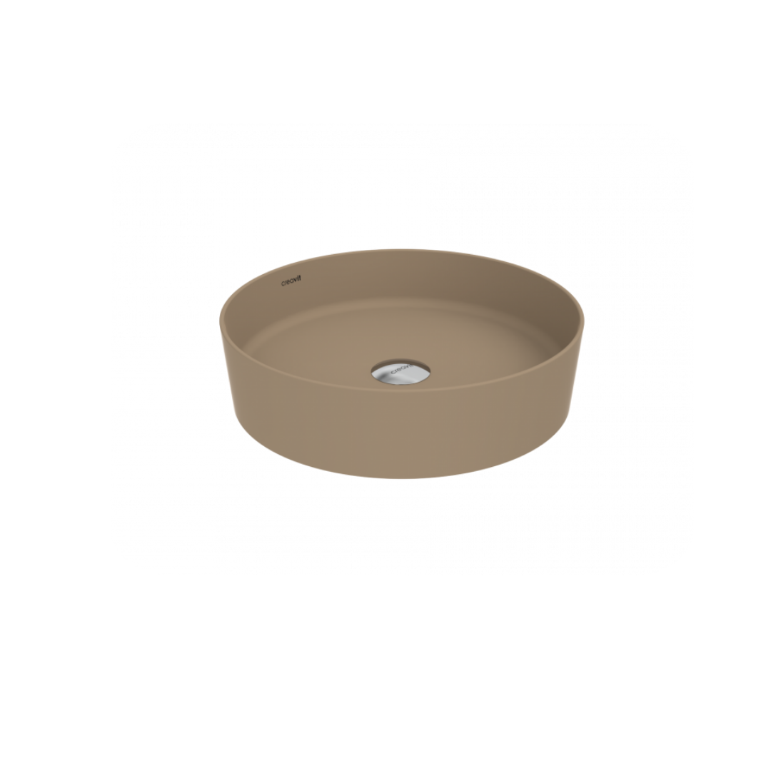 CREAVİT Loop Ø 45 cm Çanak Lavabo LP145-00CM CAPPUCINO Mat
