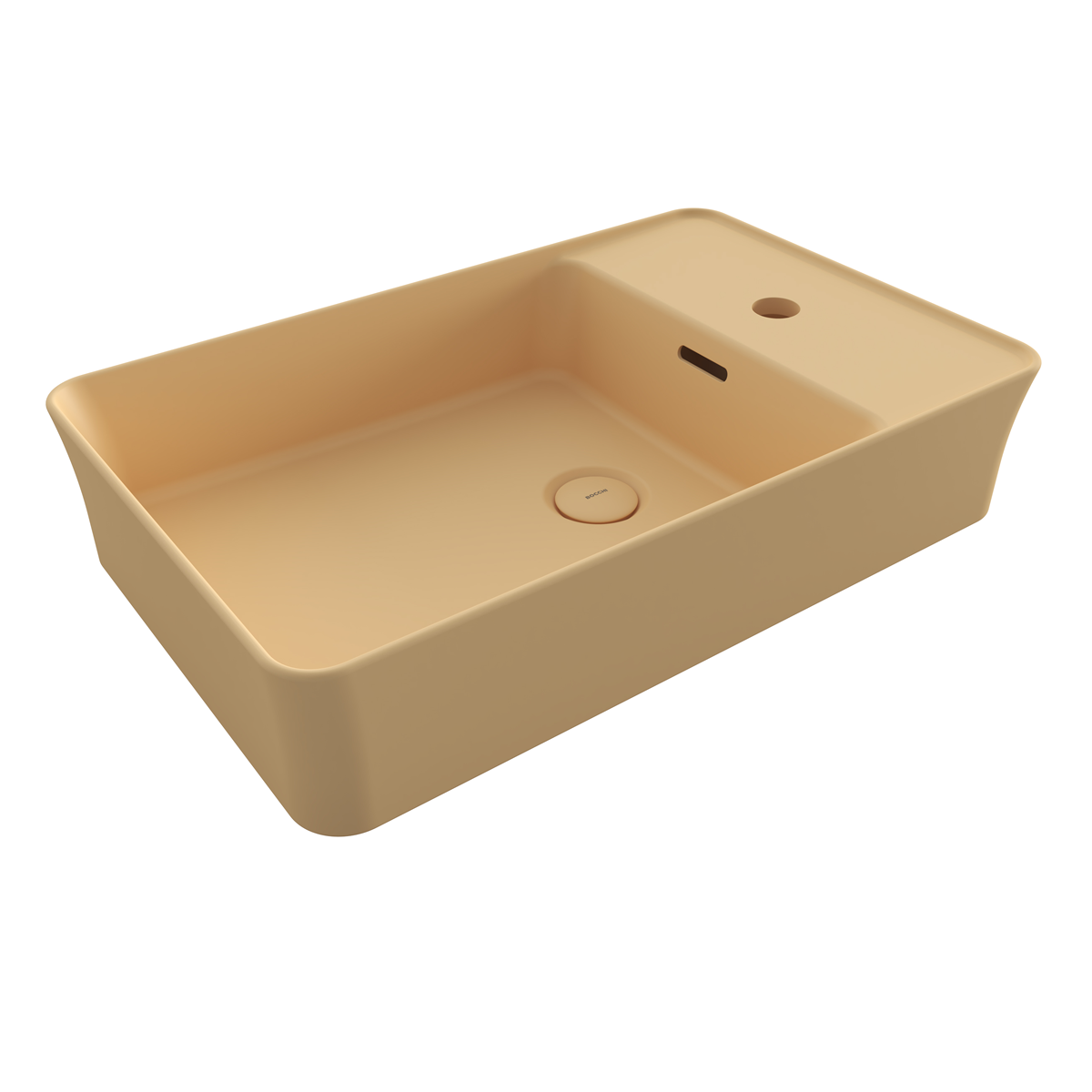 Bocchi Dikdörtgen Batarya Banklı Lavabo 60x38cm Mat Kaşmir