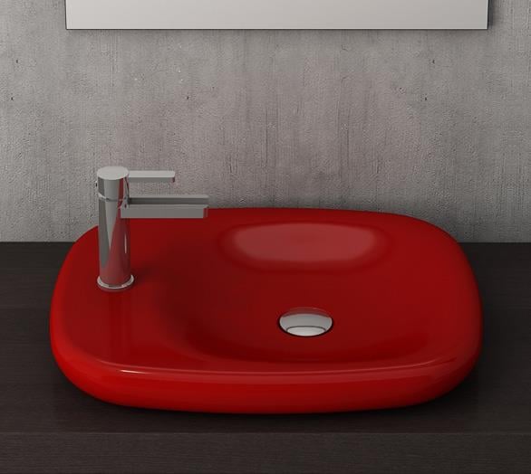 Bocchi Fenice Çanak Lavabo 55 cm Kırmızı