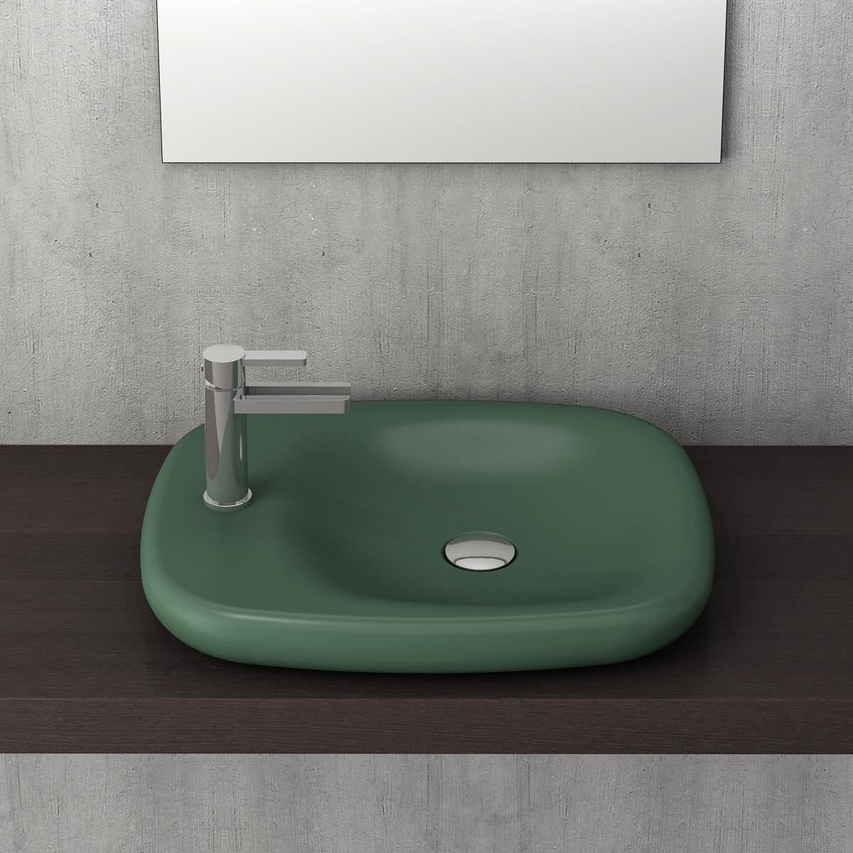 Bocchi Fenice Çanak Lavabo 55 cm MAT YEŞİL