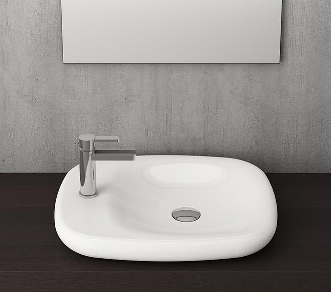 Bocchi Fenice Çanak Lavabo 55 cm Parlak Beyaz