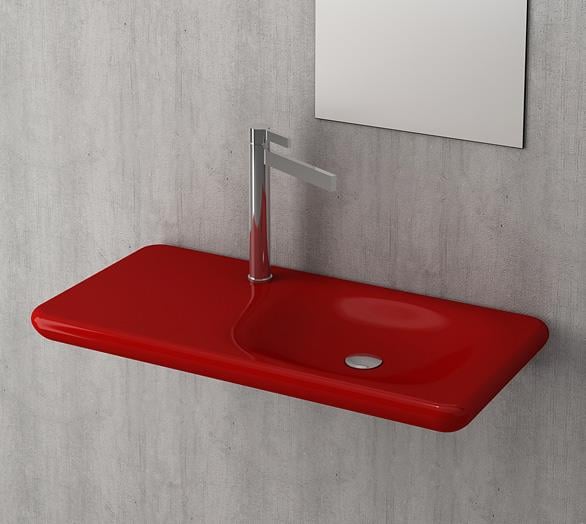 Bocchi Fenice Etajerli Lavabo Kırmızı 1490-019-0126