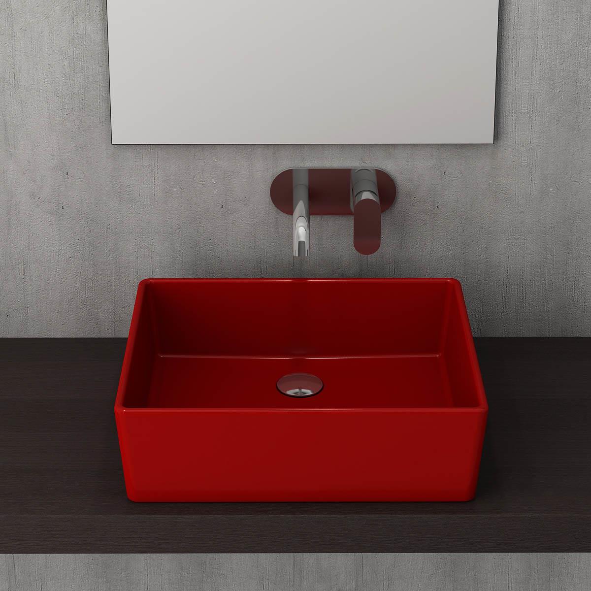 Bocchi Milano Çanak Lavabo 50 cm Kırmızı