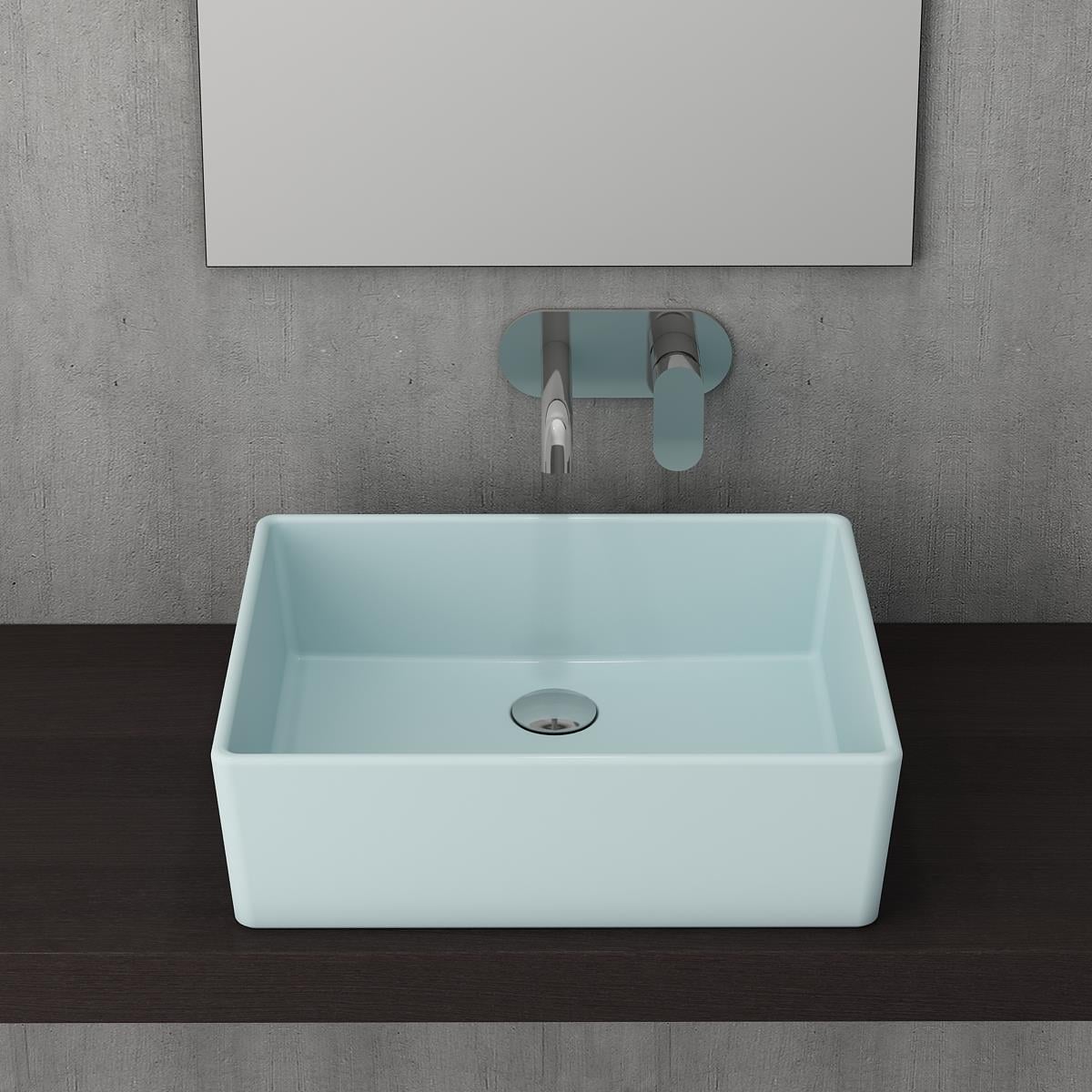 Bocchi Milano Çanak Lavabo 50 cm Mat Buz Mavisi