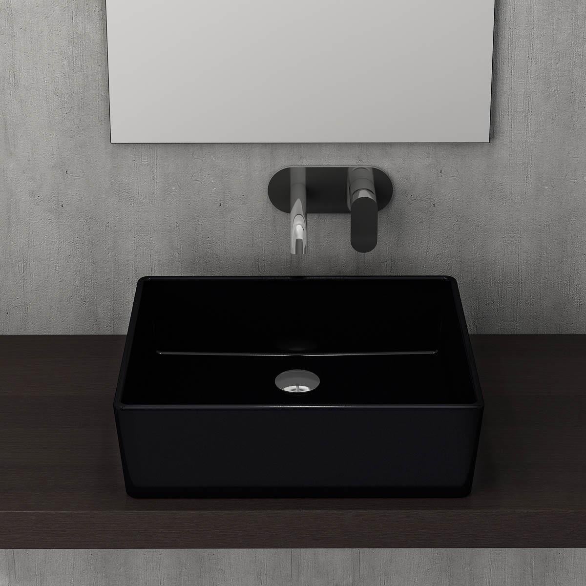 Bocchi Milano Çanak Lavabo 50 cm Parlak Siyah