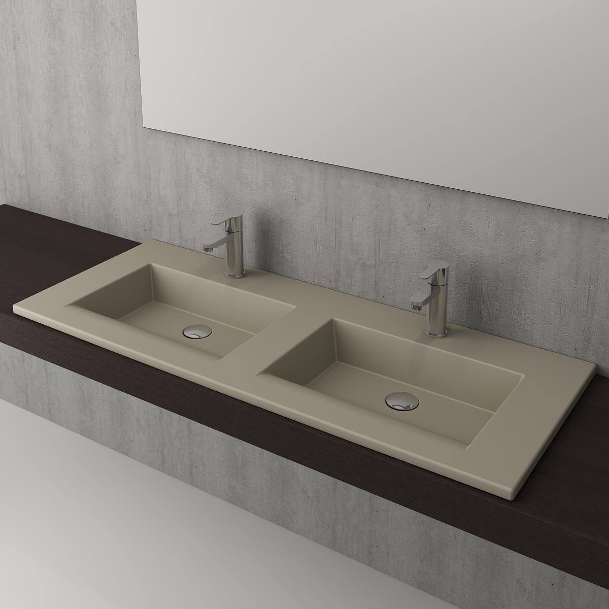 Bocchi Milano Çift Gözlü Lavabo 120 cm Kaşmir