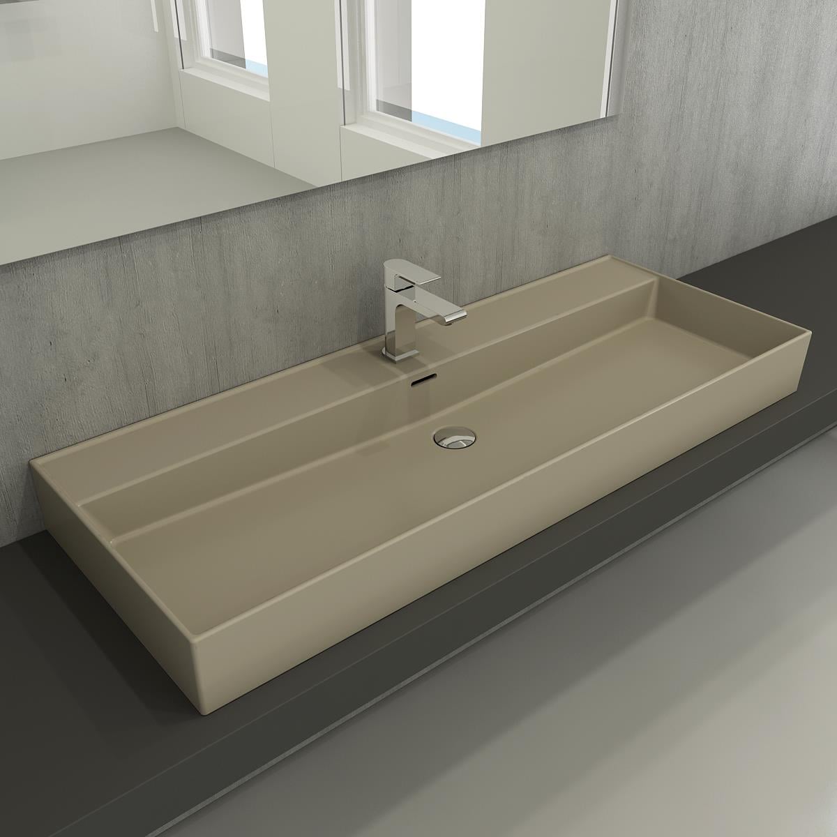 Bocchi Milano Etajerli Lavabo 120 cm Mat Kaşmir