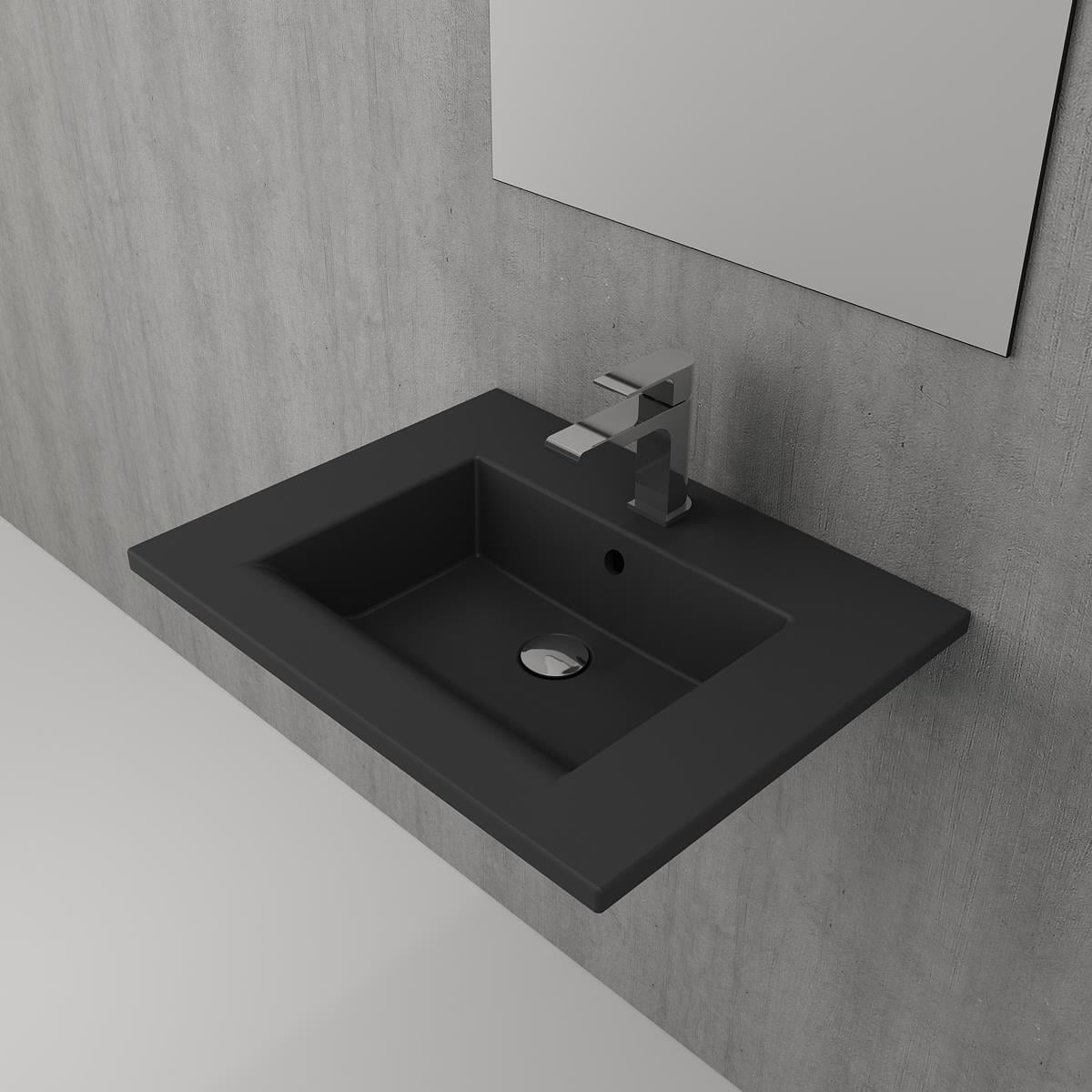 Bocchi Milano Etajerli Lavabo 60 cm Antrasit
