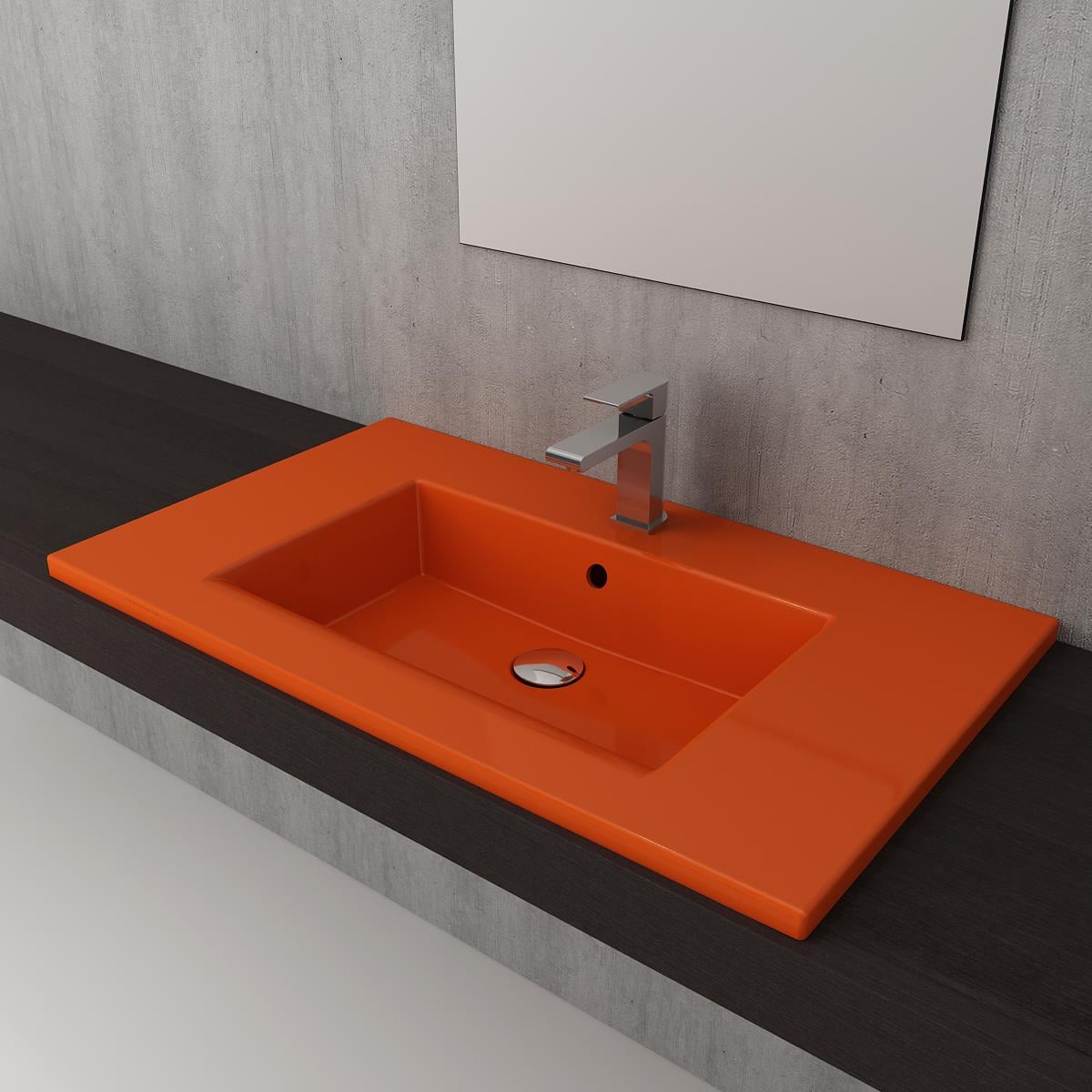 Bocchi Milano Etajerli Lavabo 80 cm Turuncu