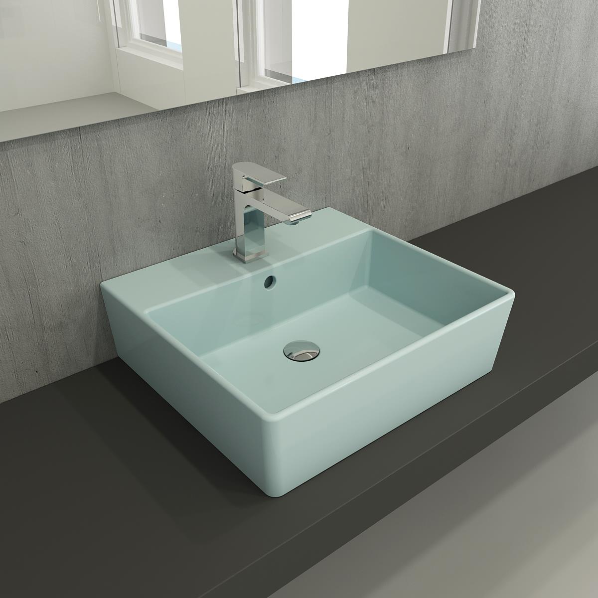 Bocchi Milano Lavabo 50 cm Mat Buz Mavisi