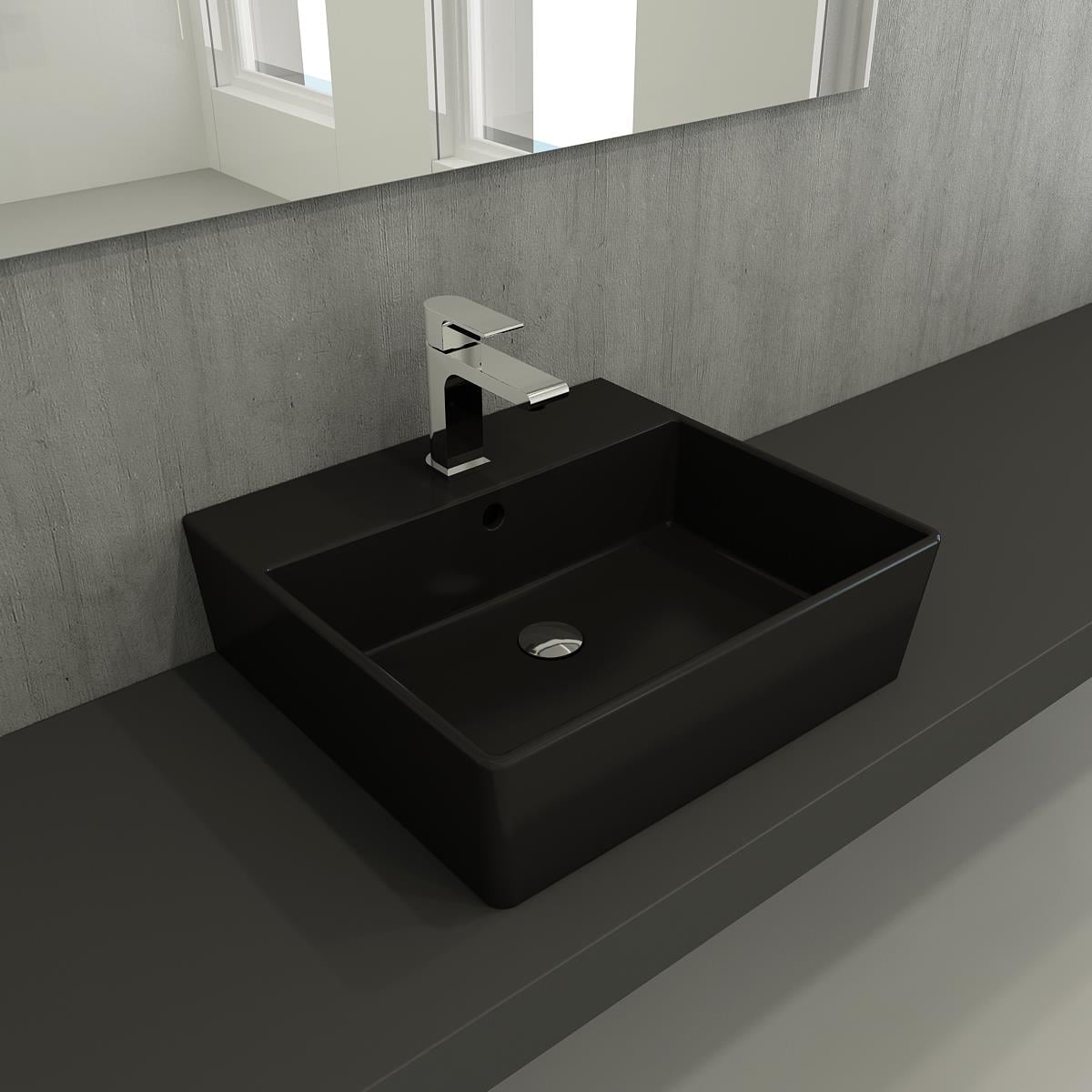 Bocchi Milano Lavabo 50 cm Mat Siyah
