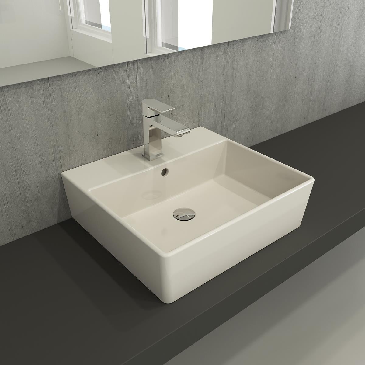 Bocchi Milano Lavabo 50 cm Parlak Bisküvi