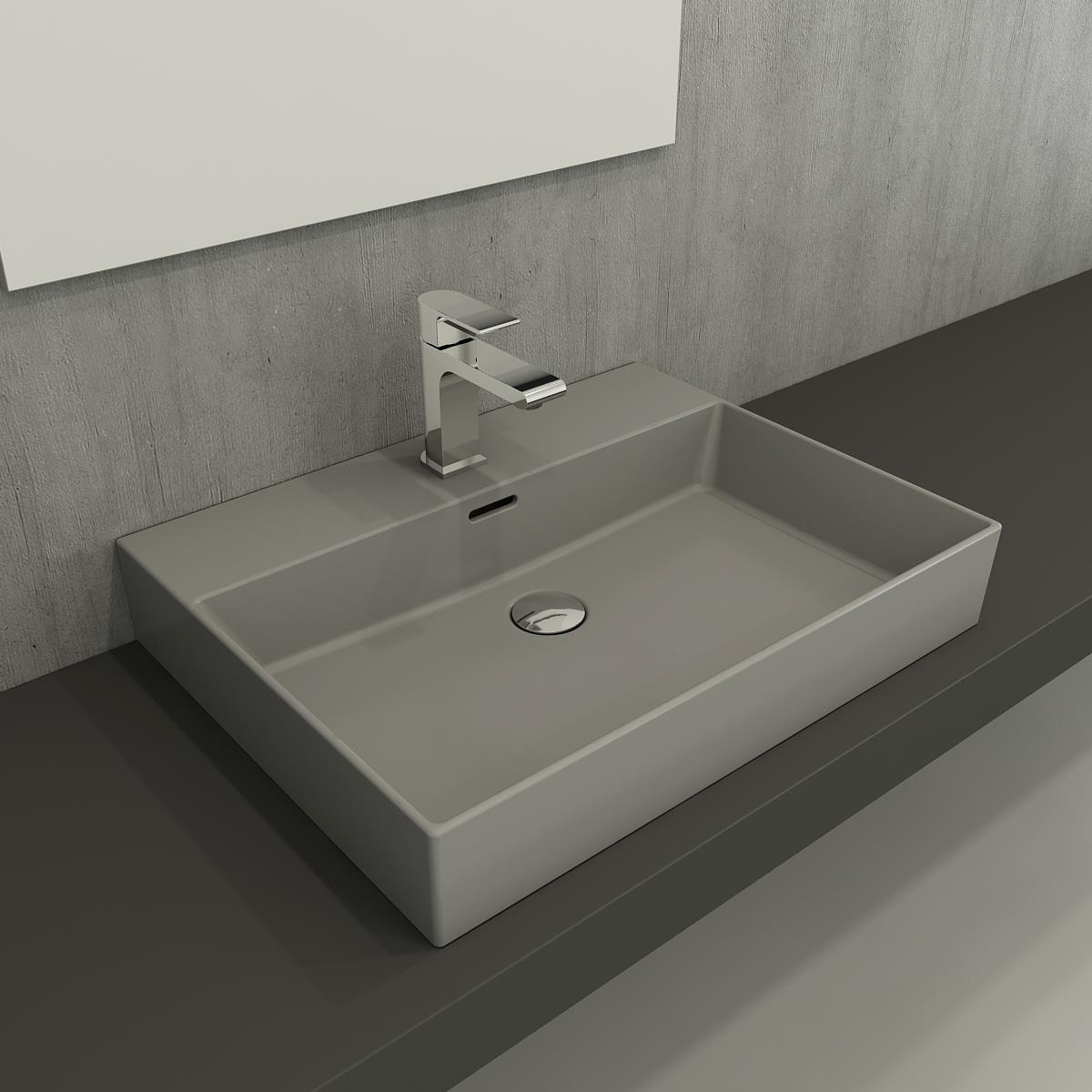 Bocchi Milano Lavabo 60 cm Mat Gri