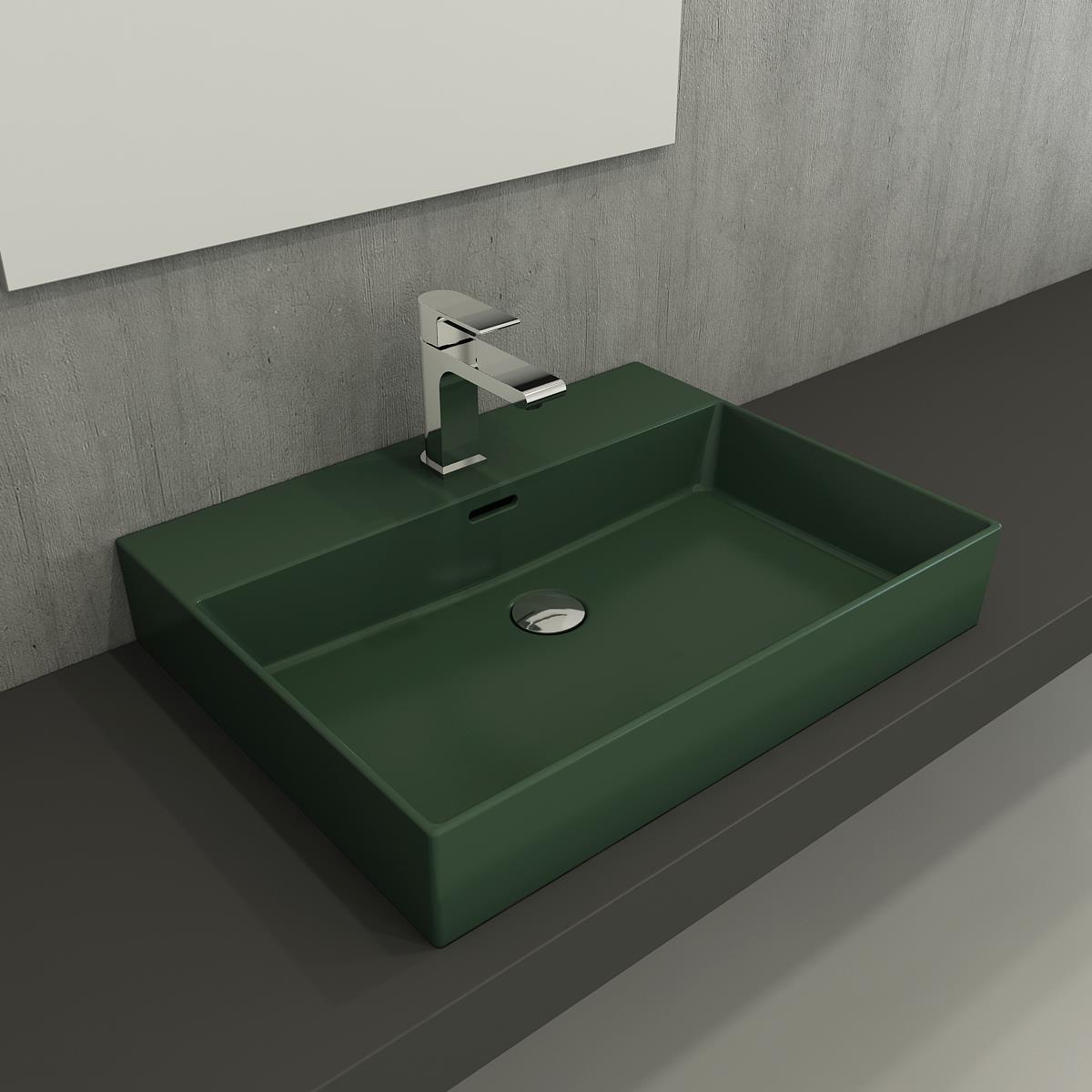 Bocchi Milano Lavabo 60 cm Mat Yeşil