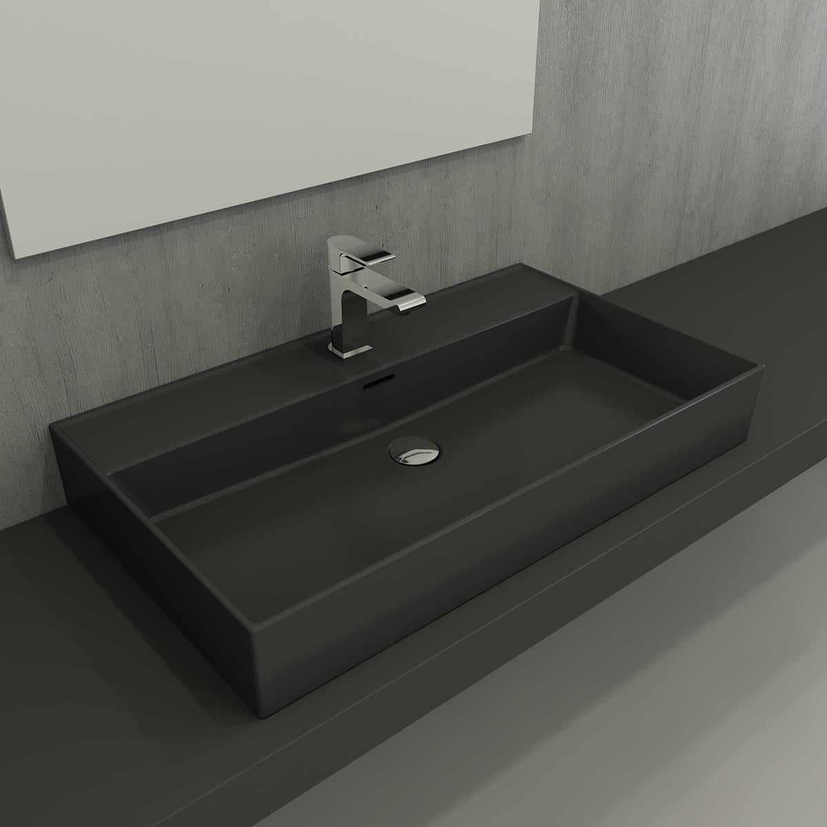 Bocchi Milano Lavabo 80 cm Mat Antrasit