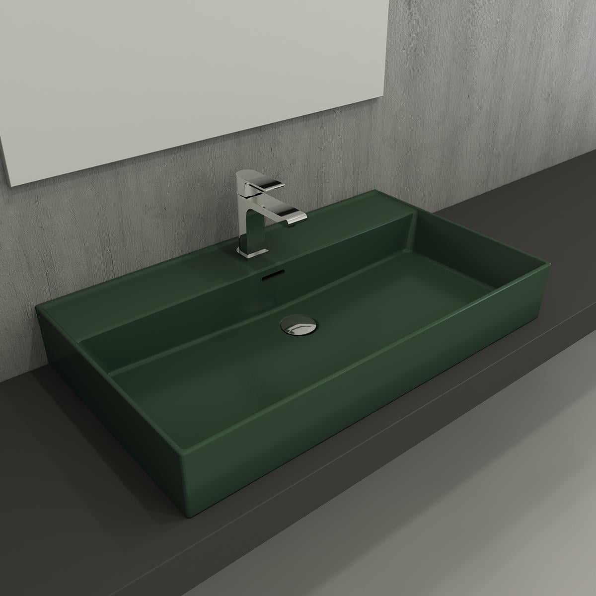 Bocchi Milano Lavabo 80 cm Mat Yeşil