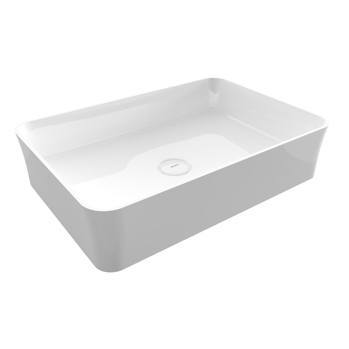 Bocchi Slim Line Dikdörtgen İnce Kenar Lavabo 55x38 cm Parlak Beyaz